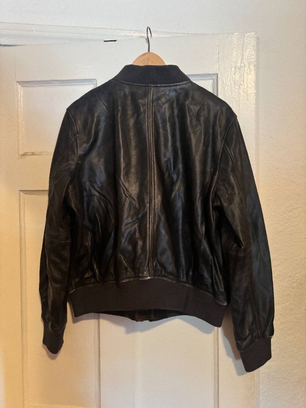 Lucky Brand Leather Bomber Jacket - Picture 3 of 7